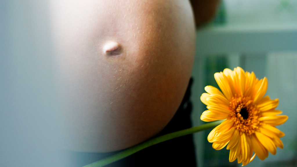 donna incinta con fiore foto di Reginaldo Valadares